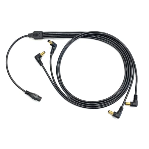 Pro Cable LAC-CT Branch Cable for Effects Pedals (All Unplated, 4-Way Center Branch, L-Shaped Plug)