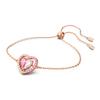 Swarovski Gema Pink White Symmetrical Heart Bracelet Women bracelet Rose-Gold 5653012