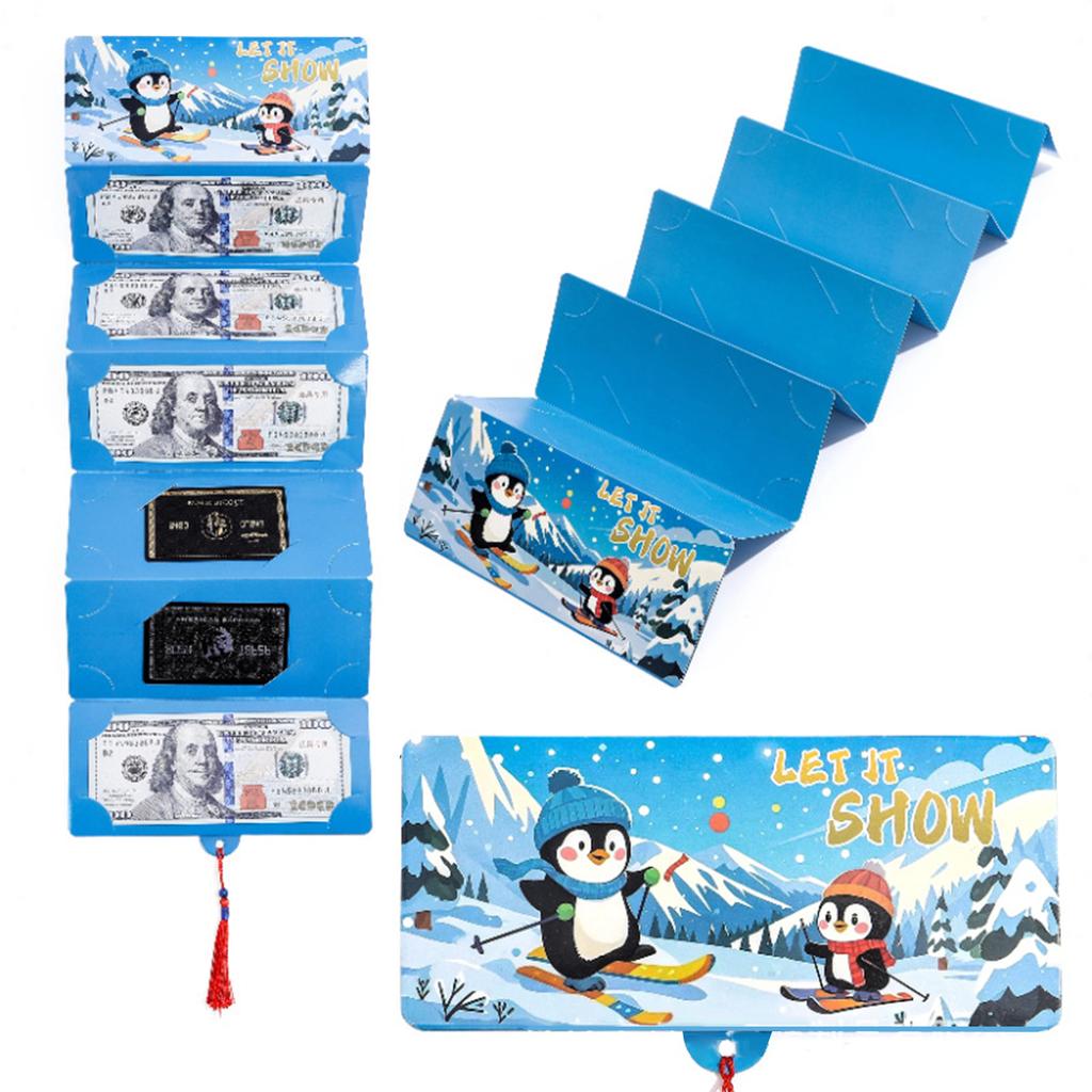 Santa Dollar Spardose mit 10 Schlitzen Weihnachtsfeier Geschenk Geldhalter für Kinder Feiertags Überraschung Geschenkkartenhalter 1 Stück