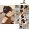 Elegant Women Hair Claw Clip Made Of Matte Metal For Strong Non-slip Grip