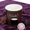 Chocolate Melting Cup Multifunctional Stylish Ceramic Fondue Mug with Fork for Ice Cream Cheese