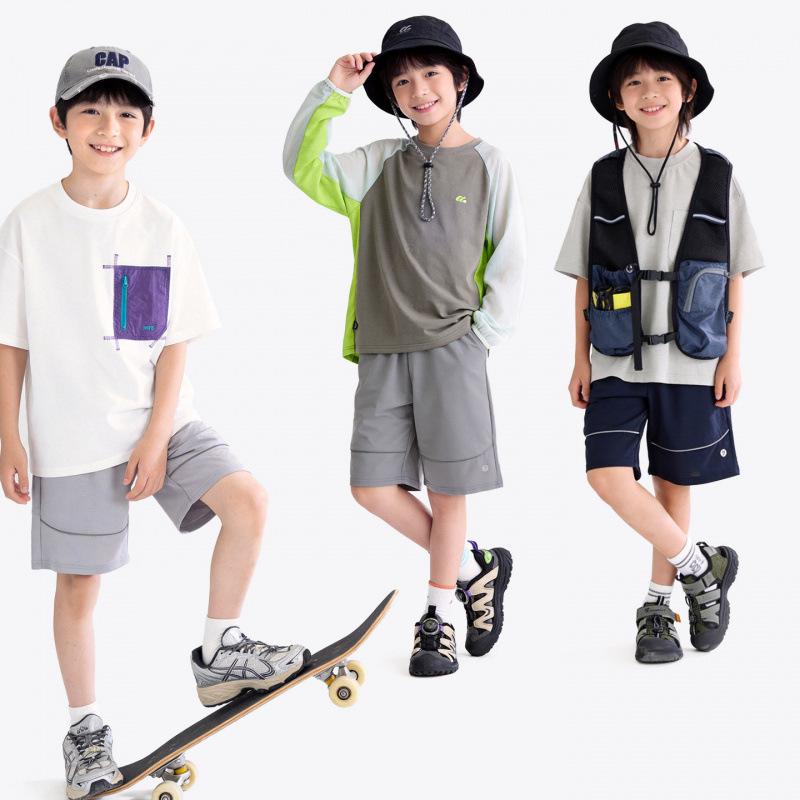 Boys' Ice Silk Quick-Dry Summer Shorts - New 2026 Style, Breathable & Lightweight Sportswear for Big Kids