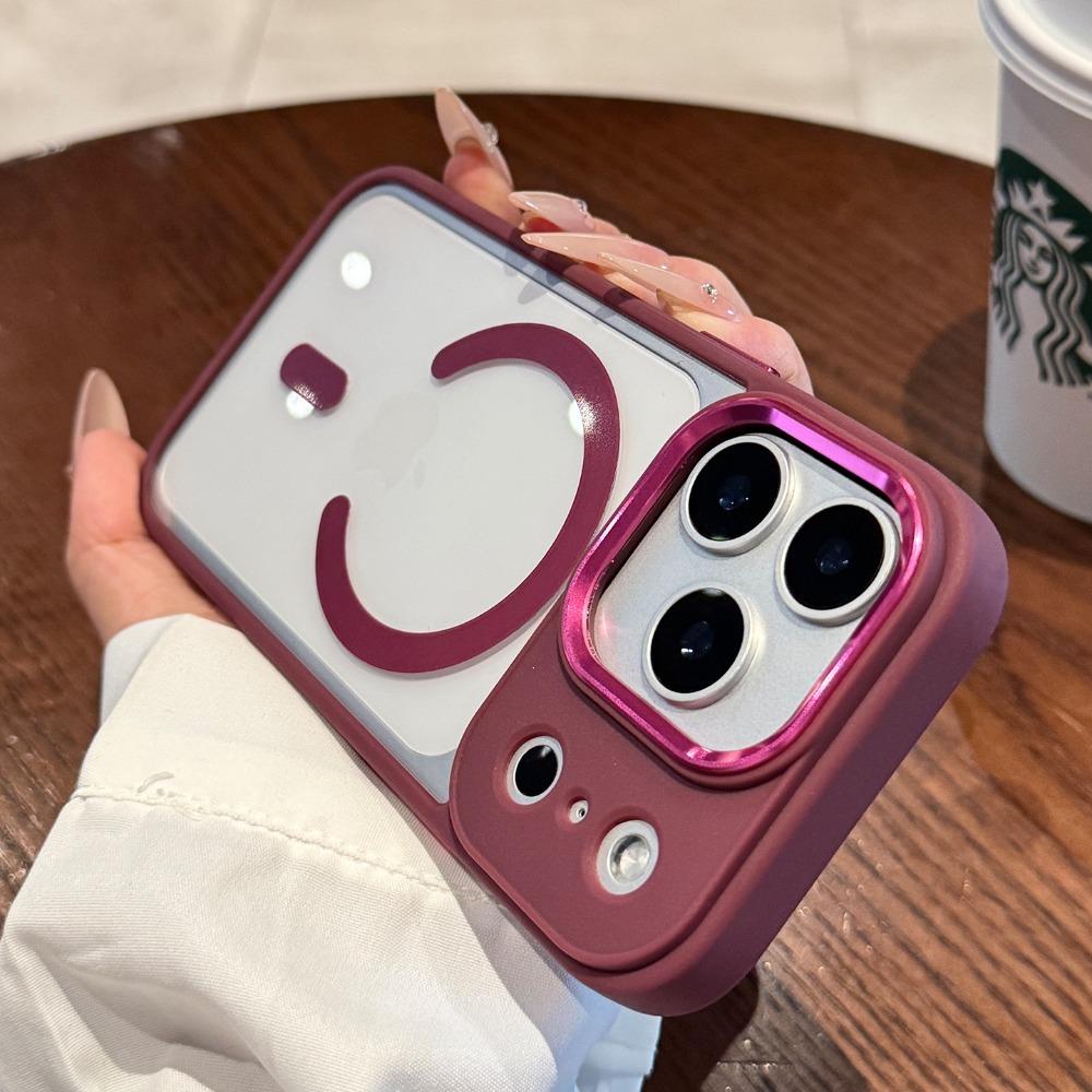 New Transparent Magnetic Phone Case for IPhone 17 Air 16 15 14 13 12 17 Pro Max Camera Metal Lens for Magsafe Shockproof Cover