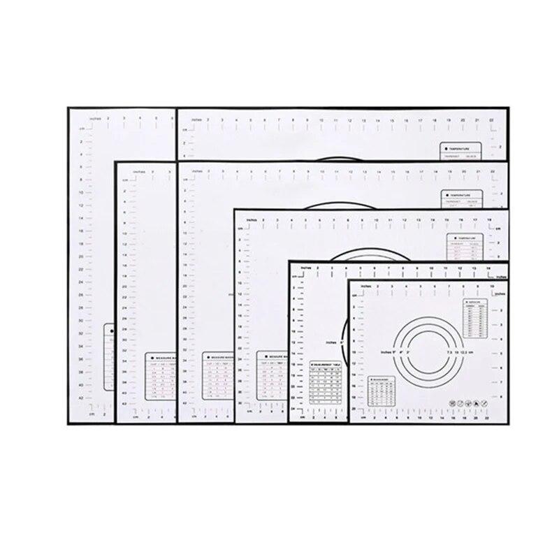 

Большой силиконовый коврик для выпечки, раскаточный коврик для замеса теста, кухонные блины, тесто для пиццы, антипригарная сковорода, коврик для теста, размер 8 29x26cm