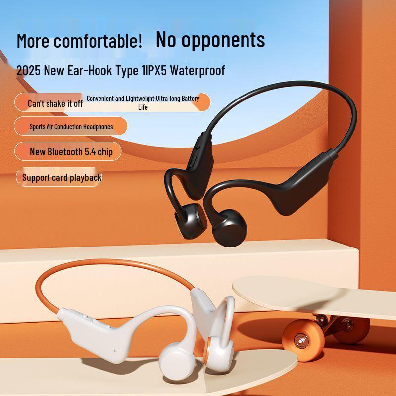 2025 Bone Conduction Bluetooth Headphones: Comfortable, Long Battery, Card Slot, Sports Earhooks
