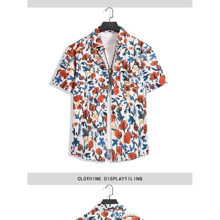 

Мужская рубашка в стиле ретро, ​​мужской летний наряд, студенческий свободный крой, нишевый дизайн, повседневный мужской топ, верхняя одежда, пляжный топ 3XL красный