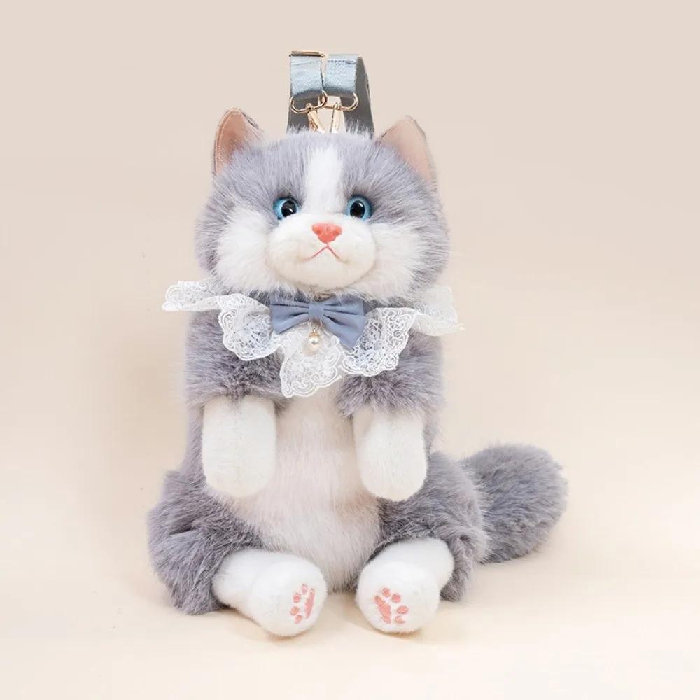 

Новый Реалистичный Кот Симулированный Марионетка Кот Рюкзак Мягкий Пушистый Милый Мультяшный Рюкзак Кот Рюкзак Подарки серый