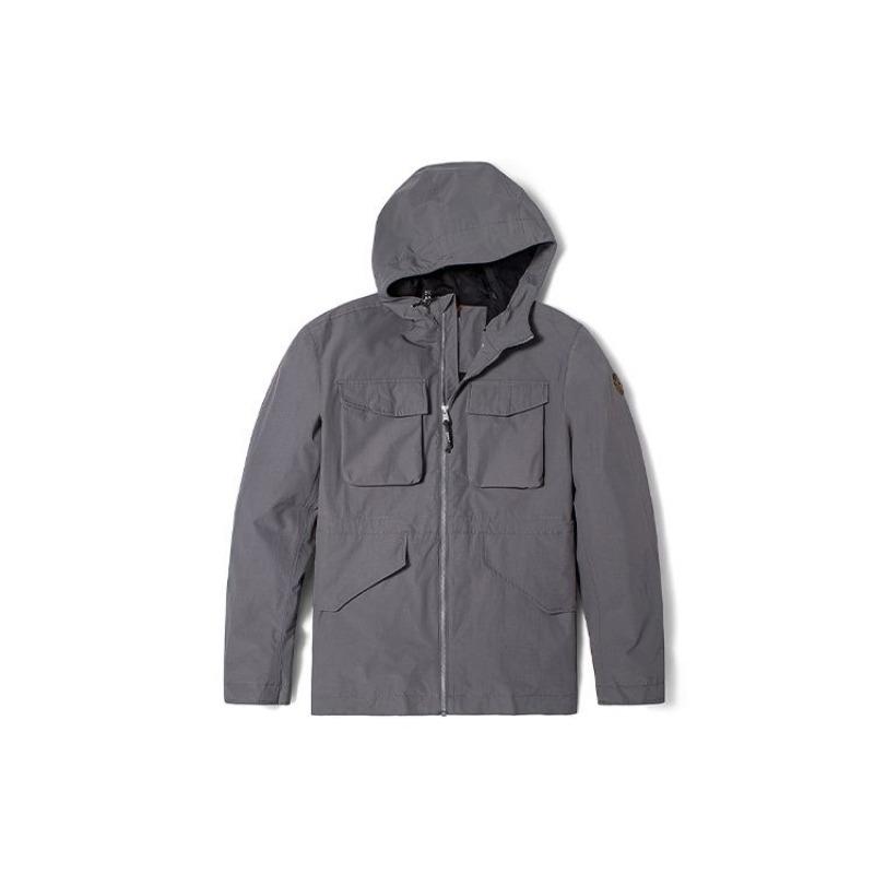 Timberland Solid Color Sports Hoodie Jacket Men Jackets Gray A2EJW-033