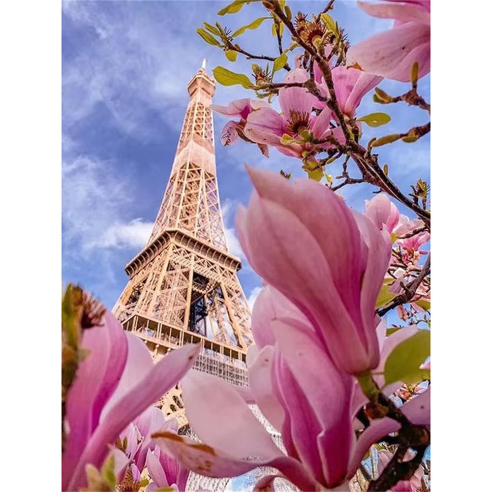DIY Diamond Painting Iron Tower Cross Stitch Kit Mosaic Art Diamond Painting Full Circle Diamond Home Decoration