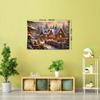1pc Christmas Tree Holiday Atmosphere Tapestry, Christmas Town Tapestry Wall Hanging for Room Decor, Bedroom Decor, Living Room Background, Natural St