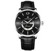 LOUIE JUELEN 9284 Neues Mondphasen-Design Edelstahl Lederarmband Herren Modeuhr Leuchtzeiger Funktion Einfaches Zifferblatt Herrenuhren
