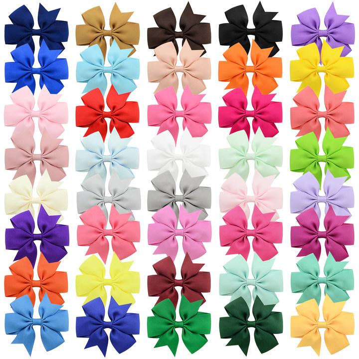 40 Colors, A Pack Of 564 Ribbons, Fishtail Bows, Hairpins, Hair Accessories, Children'S Hair Accessories.
