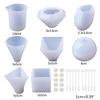 KX4B Resin Casting Silicone Mold Geometric Shapes Design Non-stick Easy to De-mold for DIY Crafts Epoxy Resin Casting
