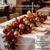 43 Pcs Red Gold Mixed Smooth Christmas Ornament Balls with Gold Hanging Strings for Trees Wreaths Windows and Party Decor