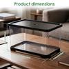 Clear Fish Tank Shatterproof PC Rectangular Small Aquarium with Lid Reptile Terrarium Breeding Tank Habitat Cage for Home Decor