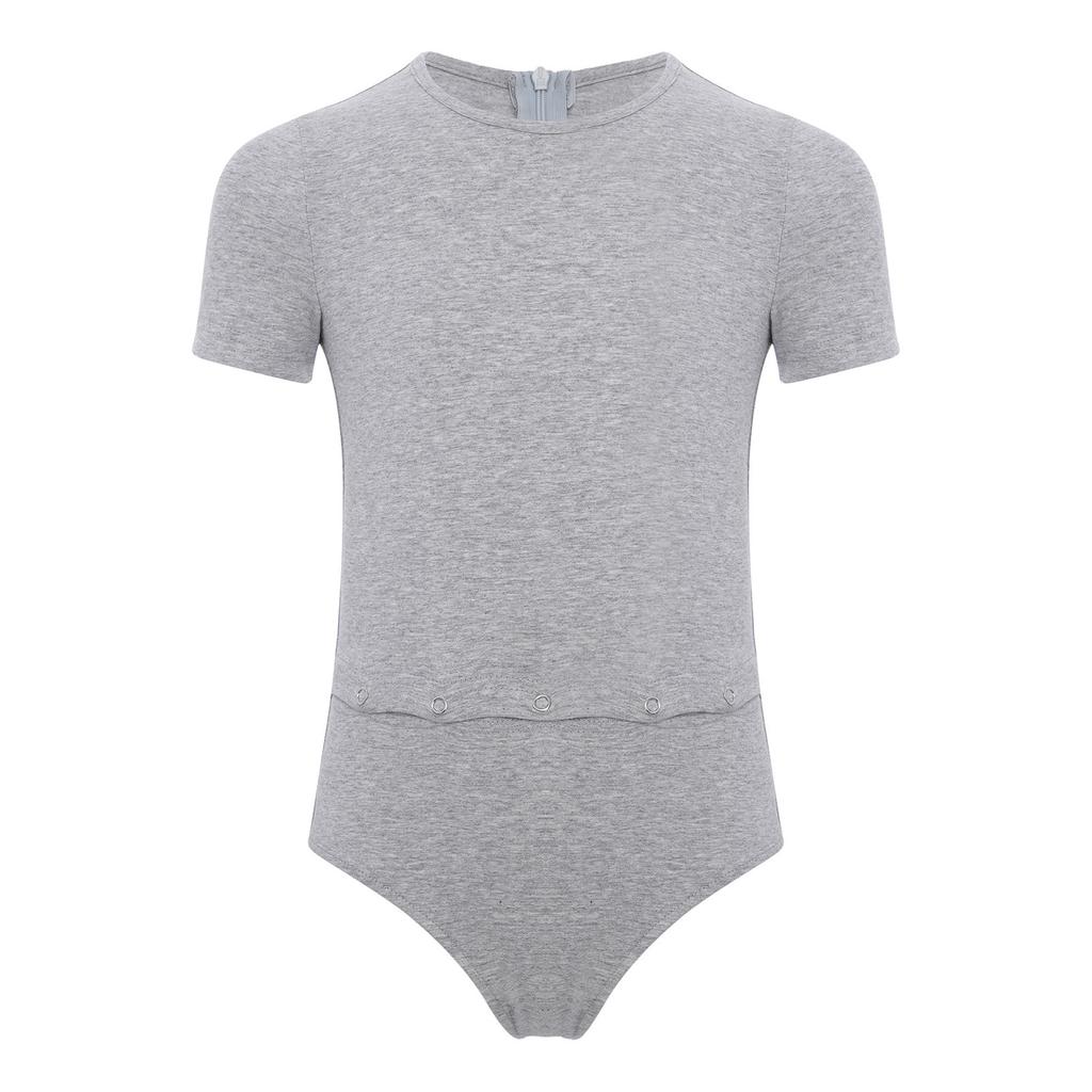 Unisex Ubranka Dziecięce Adaptacyjne Zapięcie na plecach Niewidoczny Zamek Błyskawiczny Zapobiegające Rozbieraniu Kombinezon Okrągły Dekolt Krótki Rękaw Body