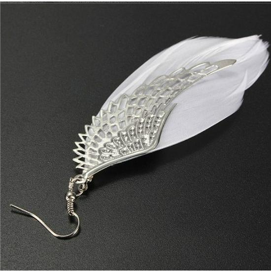 Angel Wings Feather Earrings: Fashionable Changeable Ornaments with a European-American Flair
