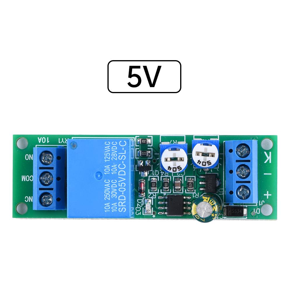 DC5V 12V 24V Delay On/Off Trigger Double Delay With Power Reverse Connection Protection Function Adjustable Relay Module Relays 5
