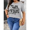 Women Cotton Short Sleeves T-shirts Don't Judge Women By Pounds Women's Tee Bold Statement Graphic Black Top