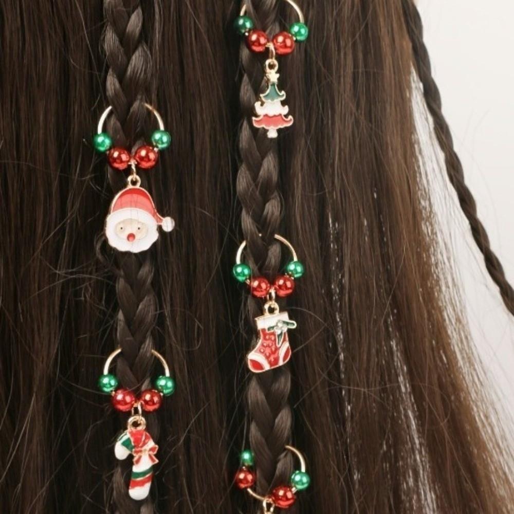 6/10/26/46pcs Headwear Party Mixed Hair Rings Set Hair Braiding Halloween Braid Hair Clips Men