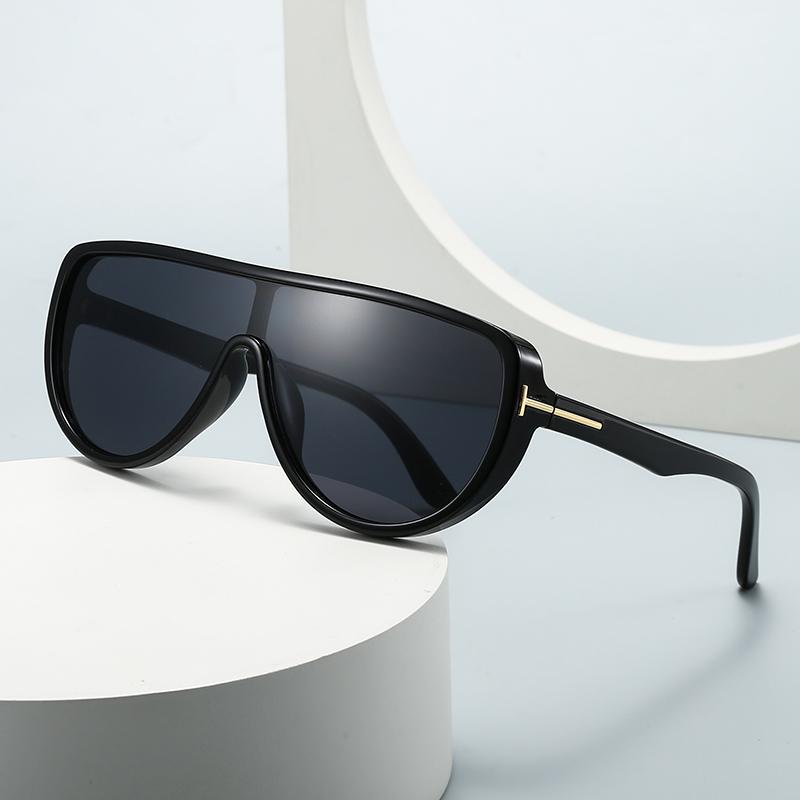 Trendy Futuristic Round Flat Sunglasses Cross-Border Popular European and American Concept Stylish Lh295