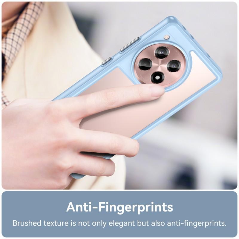 For OnePlus 12R 5G Phone Case WANLONFENG XC Series TPU Acrylic Cover with Tempered Glass (Big Lens Hole)