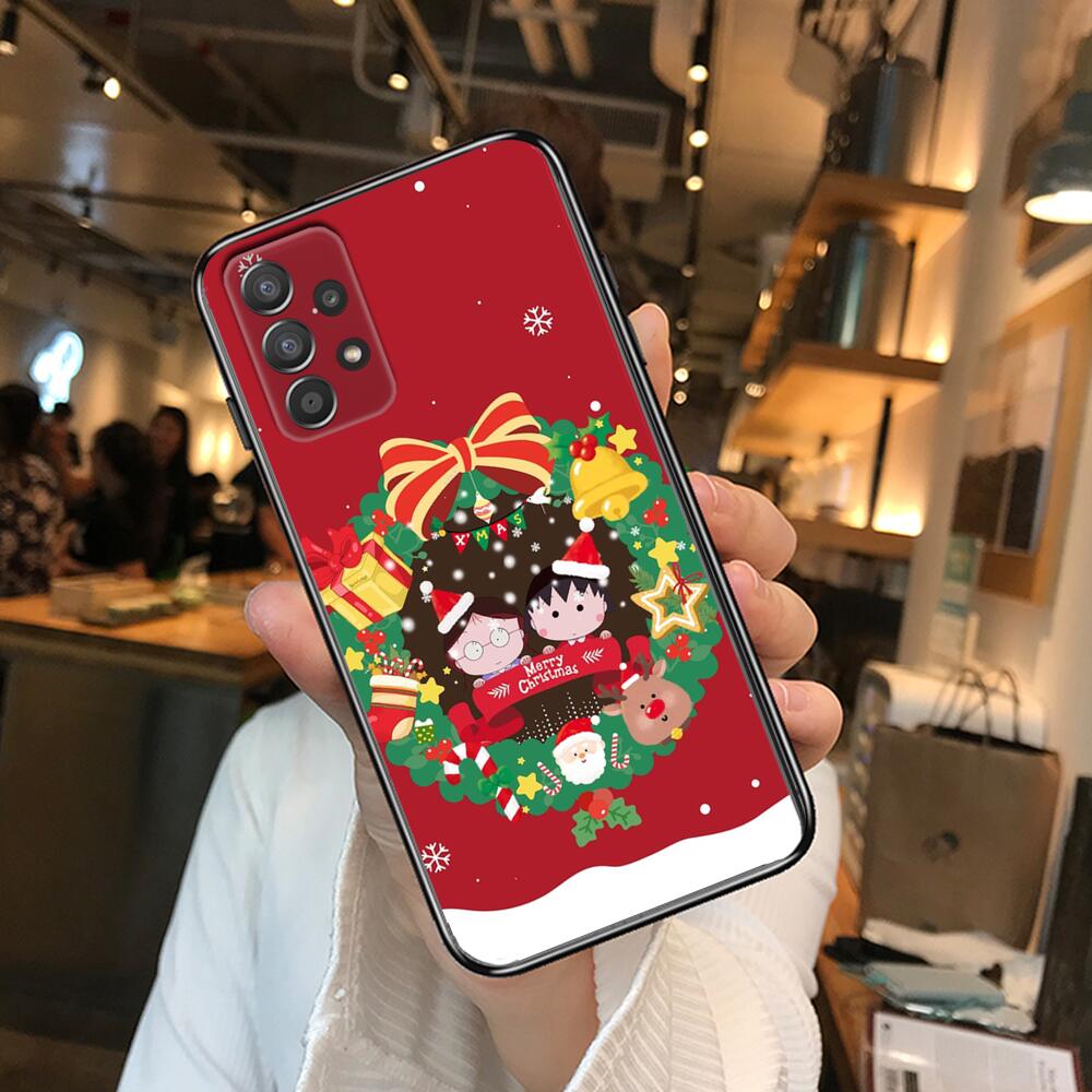 TOPLBPCS Chibi Maruko Phone Case Hull For Samsung Galaxy A70 A50 A51 A71 A52 A40 A30 A31 A90 A20E 5G A20s Black Shell Art Cell C