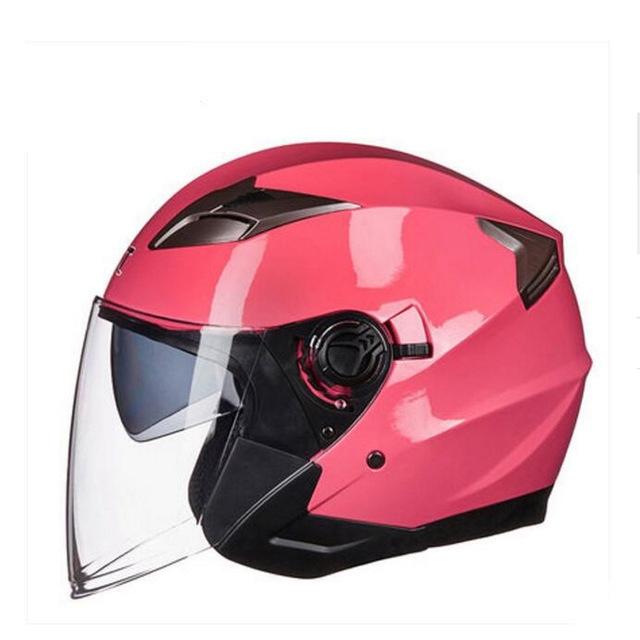 Unisex Safe Head Protection Summer Motorcycle Helmet Double Lens Half Helmet