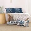 Blue White Geometric Linen Pillowcase Sofa Cushion Cover Home Decoration Can Be For You 30X50 40X60