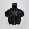 Unisex PU Leather Jacket Oversized Fit Stand Collar Zip Front Casual Outerwear Youth Streetwear