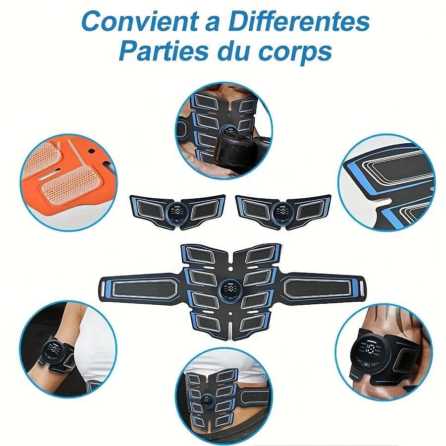 Rechargeable EMS Fitness Massage Belt - 6 Modes, 18 Intensity Levels, Muscle Training & Physiotherapy Stimulator, Lithium Battery Powered