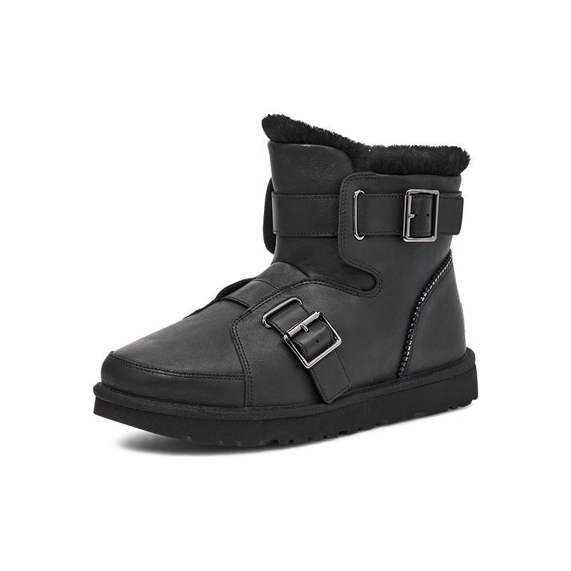UGG Mini Buckle Short Boots 'Black' Women's Sneakers 1138157-BLK