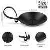 2Pcs Iron Pillar Candle Holders Round Base Candle Tray Wedding Party Tabletop Decoration with Curved Handles Home Art Gifts