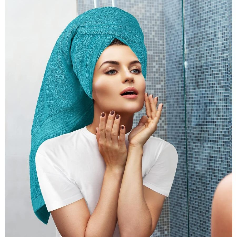 8-teiliges Premium-Handtuchset für Badezimmer, Fitnessstudio, Hotel und Spa: Enthält 2 Badetücher 2 Handtücher und 4 Waschlappen 600 GSM 100 Ri