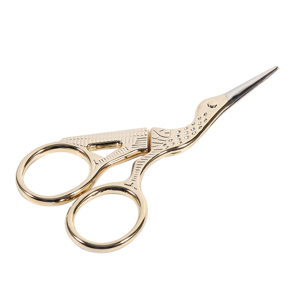 1Pc Vintage Stainless Steel Embroidery Sewing Tools Crane Shape Shears Cross Stitch Scissors