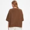 DIMANAF 2025 Plus Size Summer Solid Bat Stripe T-shirt Women Short Sleeve Loose Tops Tees