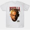 Camisetas de Manga Corta Dennis Rodman Rodzilla Color Blanco Unisex para Hombre S-3XL
