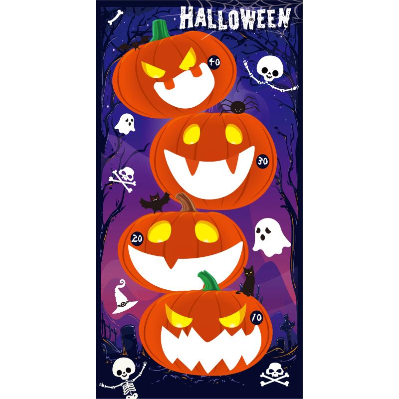 Halloween Toss  Games Sandbag Game Toys For Kids Party Decoration Pumpkin Game Set