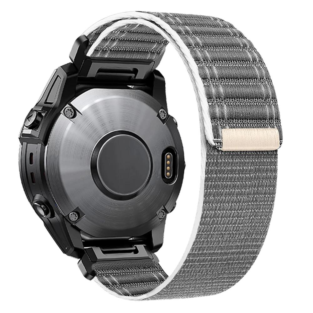 QuickFit 22mm 26mm Sports Nylon Loop Strap For Garmin Fenix 8 E 7 7X 6 6X 5X Plus/Epix Pro Gen 2 47mm 51mm/Enduro 3 2 Watchband