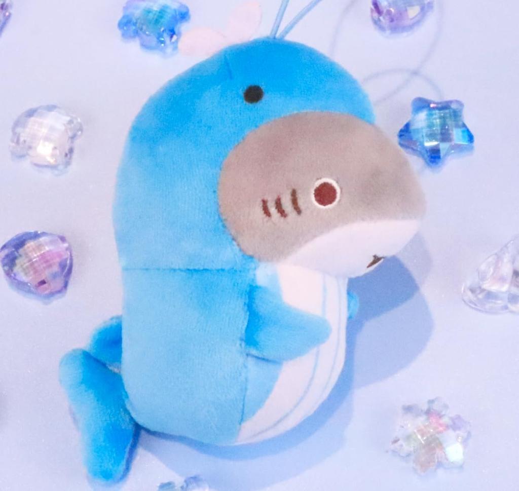 Official Mashumocchi Big Plush Toy (Baby Shark) (Bite-sized "Whale" Approx. 10cm)