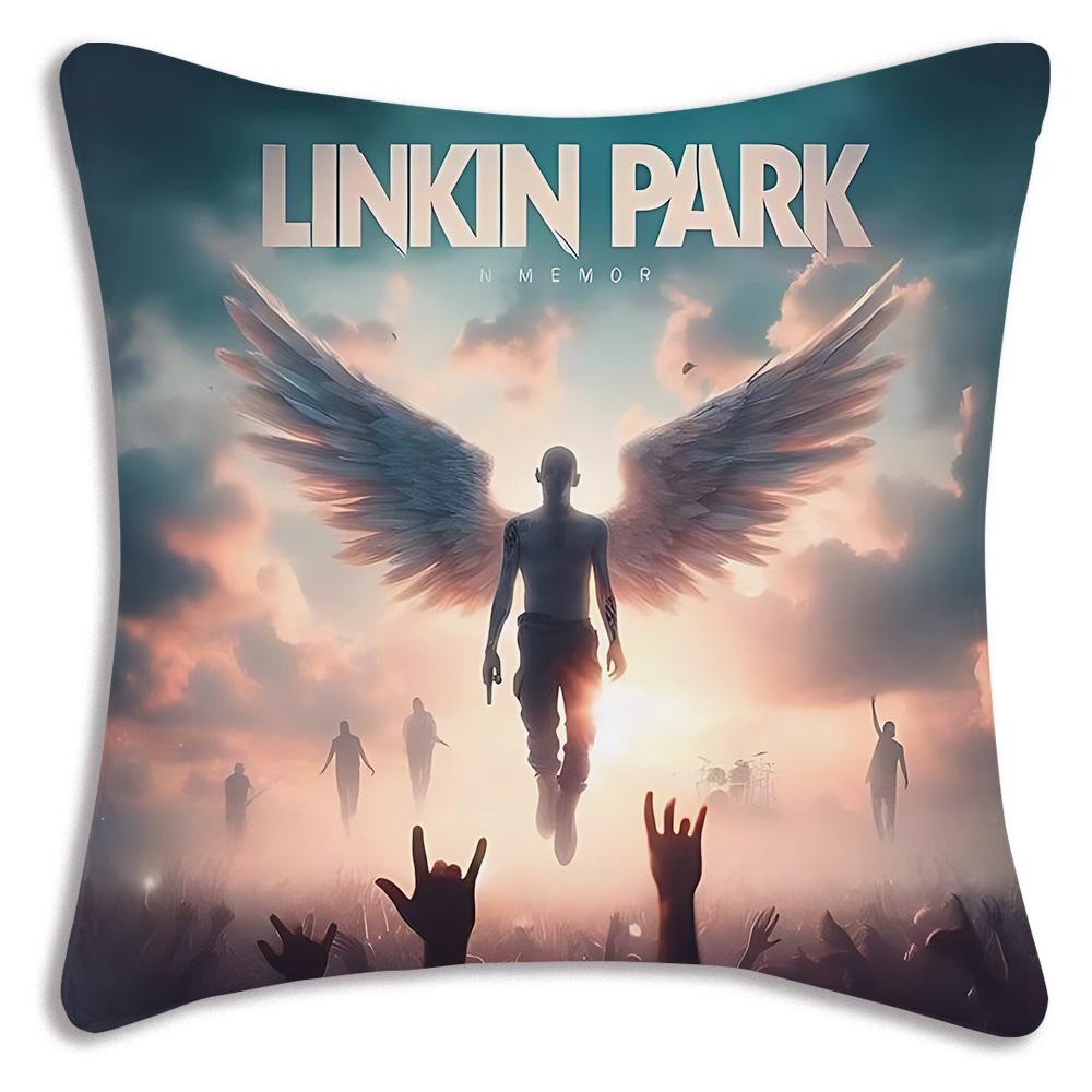 World Famous Rock Band Linkin P-Park Pillow Covers Sofa Decorative Home Double-Sided Printing Short Plush Cute Cushion Cover