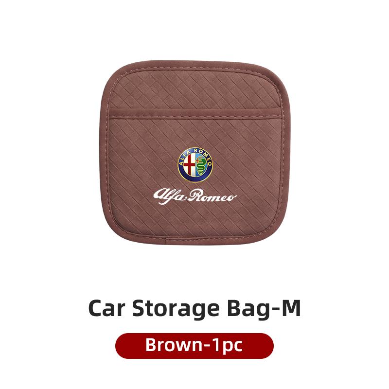 TKJLP1 Plaid Self-Adhesive Storage Hanging Bag For Alfa Romeo Giulietta 159 147 156 166 Mito Giulia GT Stelvio Tonale
