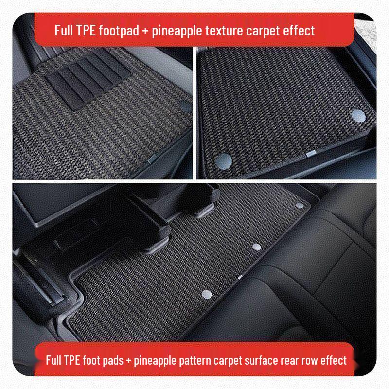 Complete Floor Mat Set for Tesla Model 3/Y (Refreshed Version) - Car Accessories Body Kit