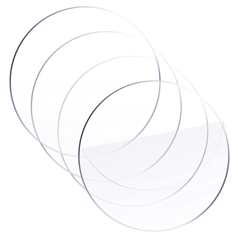 30Pcs Multi Purpose Clear Acrylic Board Blank Round Panel Shatterproof for Wedding Party Signs Display Project