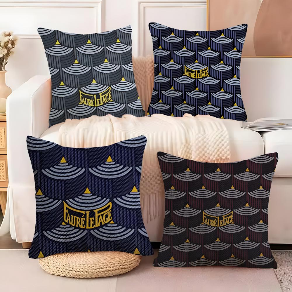 Brand F-faure-la P-pageES Cushion Cover Soft PlushFabric Double-Sided Printed Sofa Cushion Cover for All Seasons Home Decor Gift