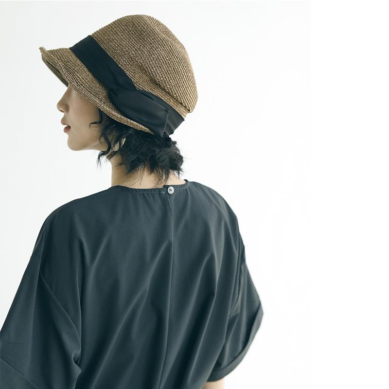 Yiran Dayang Hat Women's Summer Small Brim Straw Hat For - Korean Fashion Versatile Trendy Sun Cap With Japanese Style Uv Protection 55-58Cm