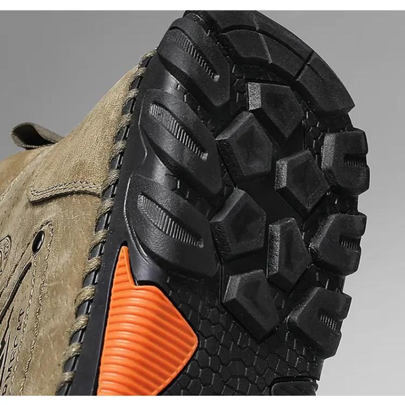 Nuevas Botas de Cuero Hechas a Mano para Hombre para Otoño Diseño Outdoor Zapatillas Hombre Transpirables Zapatos Casuales de Cuero Hombre Botines