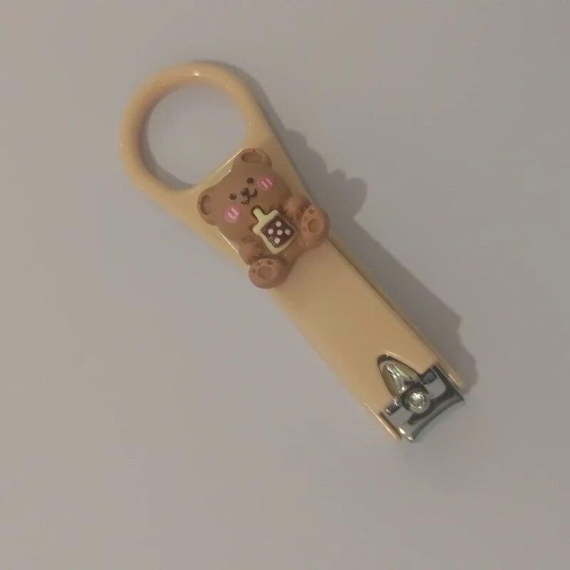 New Cute Cartoon Bear Bunny Nail Clippers Anti Splash Nail Trimmer Baby Nail Care Accessories Manicure Tools