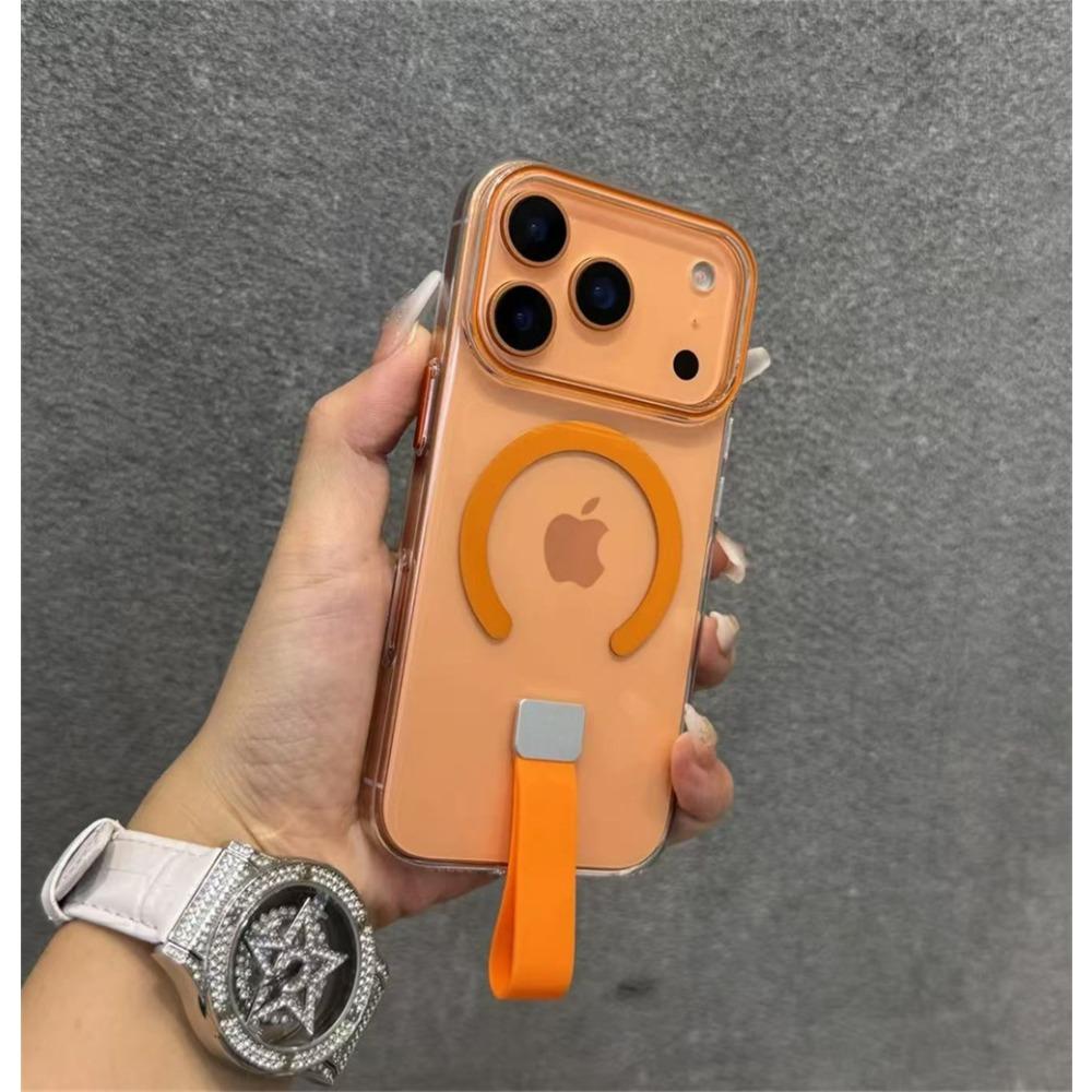 

TPU Silicone Ring Transparent Magnetic Phone Case for IPhone Air 17 16 15 14 13 Pro Max 17 Pro Wireless Charging Slim Hard Shell iPhone17 Pro