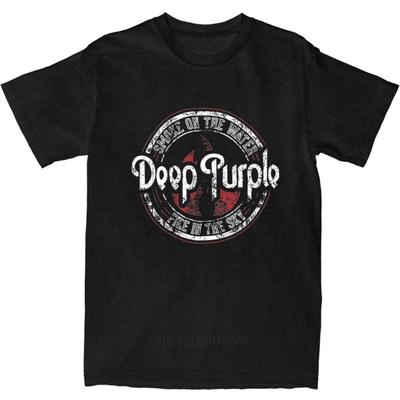 T-shirt Deep Purple Album Machine Head Smoke Song on The Water T-shirt Groupe de Rock Anglais Coton T-shirt Basique Vêtements